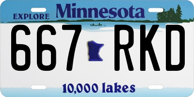 MN license plate 667RKD