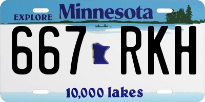 MN license plate 667RKH