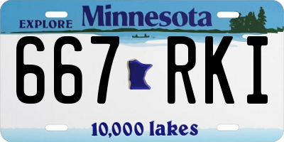 MN license plate 667RKI