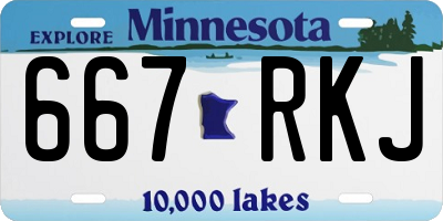 MN license plate 667RKJ