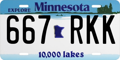 MN license plate 667RKK
