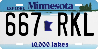 MN license plate 667RKL