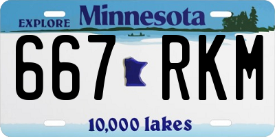 MN license plate 667RKM