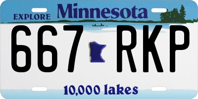 MN license plate 667RKP