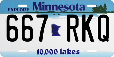 MN license plate 667RKQ