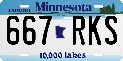 MN license plate 667RKS