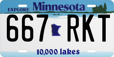 MN license plate 667RKT