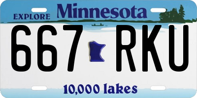 MN license plate 667RKU