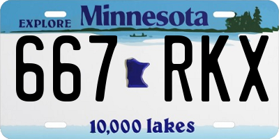 MN license plate 667RKX