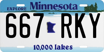 MN license plate 667RKY