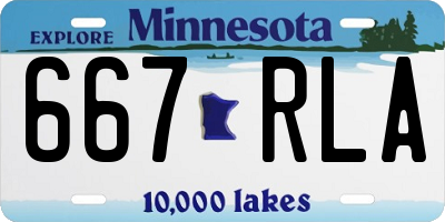 MN license plate 667RLA
