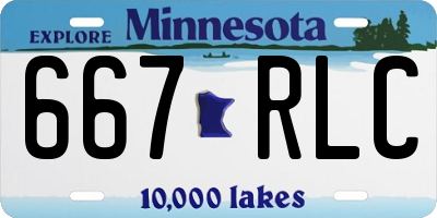 MN license plate 667RLC