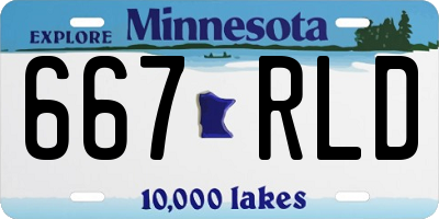 MN license plate 667RLD