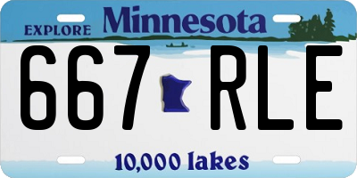 MN license plate 667RLE