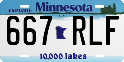 MN license plate 667RLF