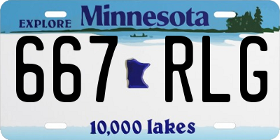 MN license plate 667RLG