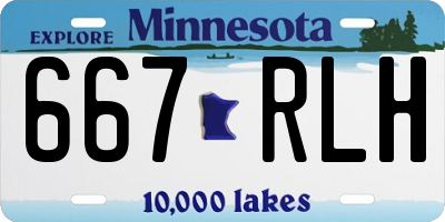 MN license plate 667RLH