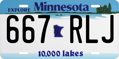 MN license plate 667RLJ
