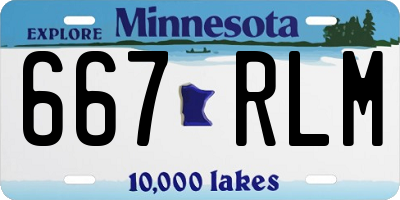 MN license plate 667RLM