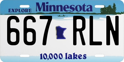 MN license plate 667RLN