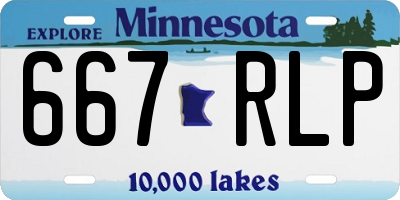 MN license plate 667RLP