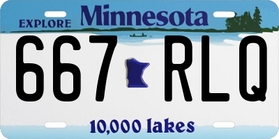 MN license plate 667RLQ