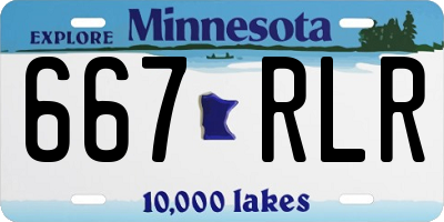 MN license plate 667RLR