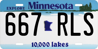 MN license plate 667RLS