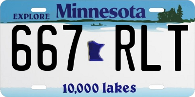 MN license plate 667RLT