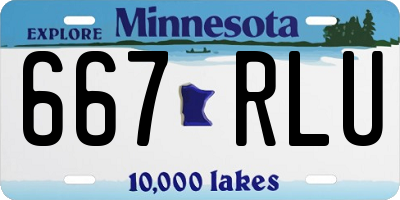 MN license plate 667RLU