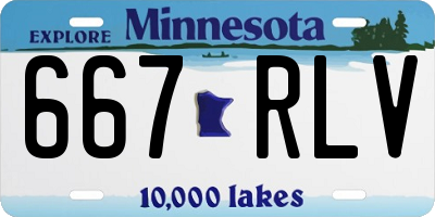MN license plate 667RLV