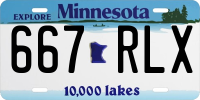 MN license plate 667RLX