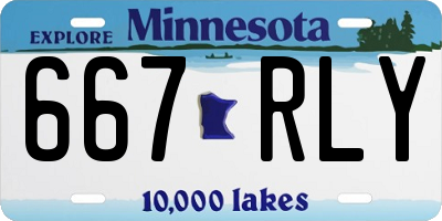 MN license plate 667RLY