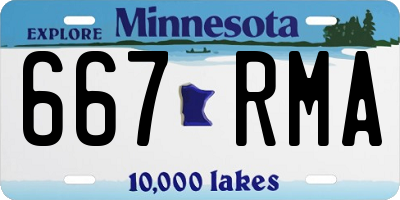 MN license plate 667RMA