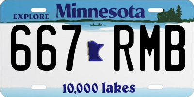 MN license plate 667RMB