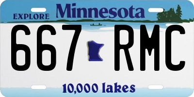 MN license plate 667RMC