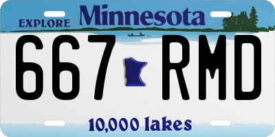 MN license plate 667RMD