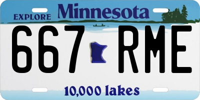 MN license plate 667RME