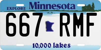 MN license plate 667RMF