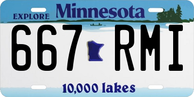 MN license plate 667RMI