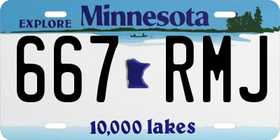 MN license plate 667RMJ
