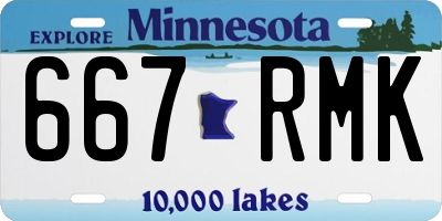 MN license plate 667RMK