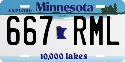 MN license plate 667RML