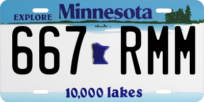 MN license plate 667RMM