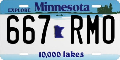MN license plate 667RMO