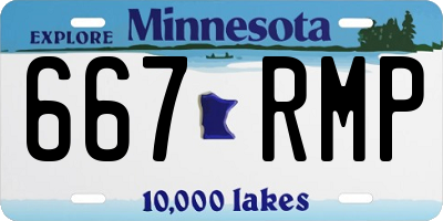 MN license plate 667RMP