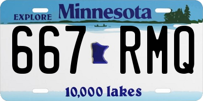 MN license plate 667RMQ