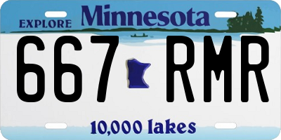 MN license plate 667RMR