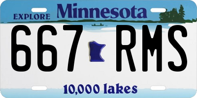MN license plate 667RMS