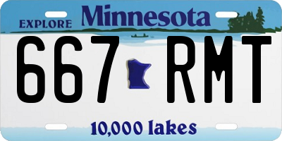 MN license plate 667RMT